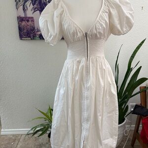 La Ligne White Long Sleeve Dress